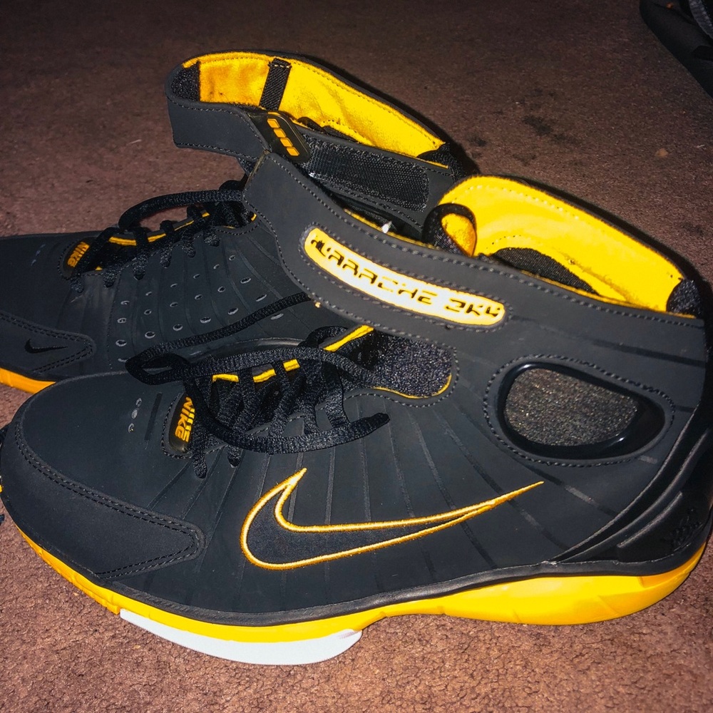 Yellow Nike Air Zoom Huarache Basketball Sneakers